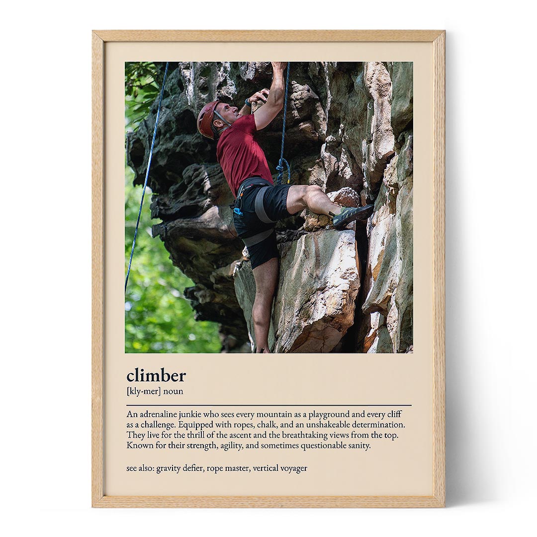 Climber Definition Poster Positive Prints