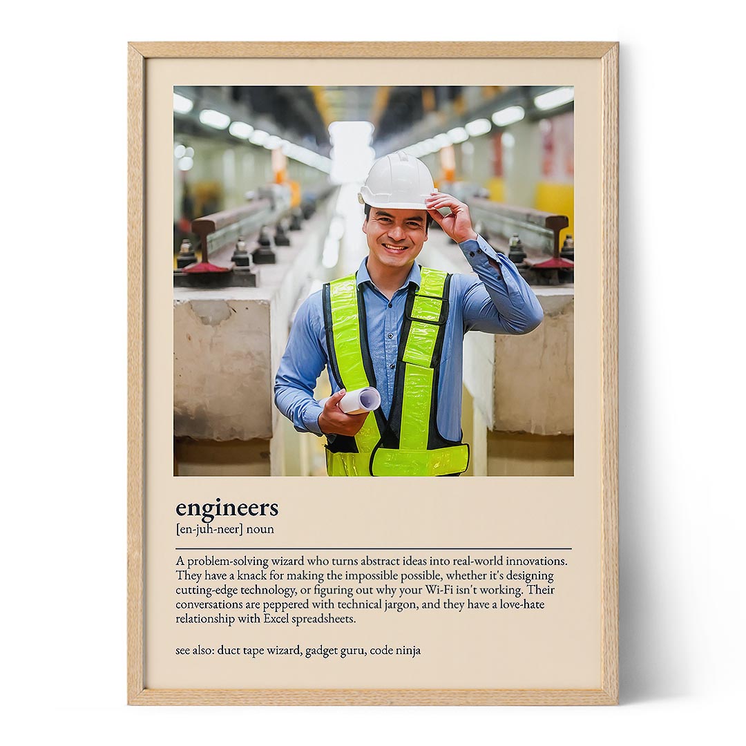 Engineer Definition Poster - Positive Prints