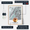 Where We Met Map With Photo — personalised map of where you first met