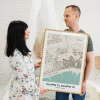 Mapa para bodas — regalo de boda personalizado