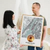 Where We Met Map with Photo — personalised map of where you first met