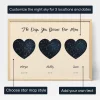 Triple Star Map For Mom — personalized star map print