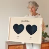 Double Star Map for Grandparents — personalised star map print