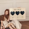 Driesterrenkaart voor mama — gepersonaliseerde sterrenkaart print