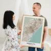 Mapa de nuestra primera cita — impresión personalizada del lugar donde os conocisteis