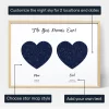 Mum Dad Double Star Map — personalised star map print