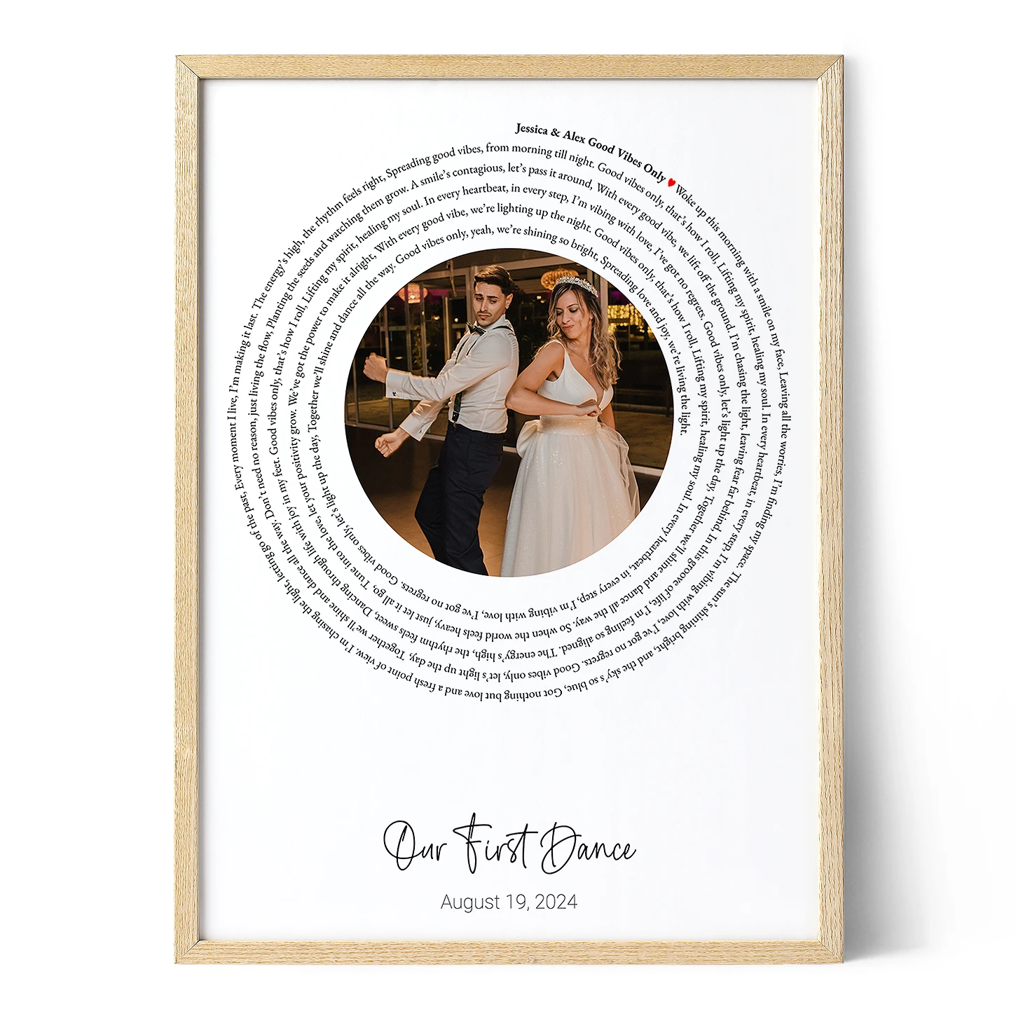 First Dance Song Lyrics with Photo - Positive Prints