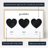 Grandkids Triple Star Map — personalised star map print