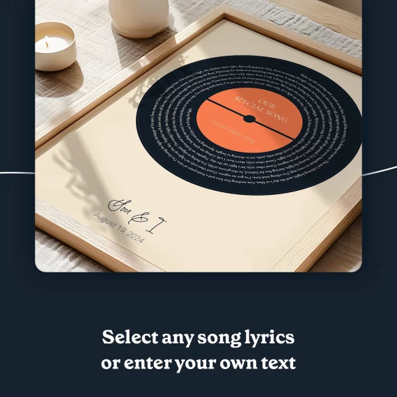 Song Lyrics Print for Mom - Positive Prints