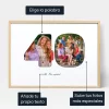 Collage Fotografico Cuarenta Cumpleanos — arte de pared fotográfico personalizado