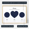Our Mam Triple Star Map — personalised star map print