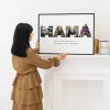 Collage fotográfico de letras para mamá — arte de pared fotográfico personalizado