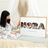 Fotocollage met babynaam — gepersonaliseerde fotomuurkunst