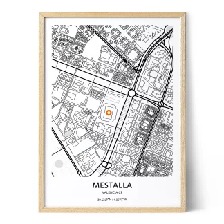 Mapa del Estadio Mestalla de Valencia CF