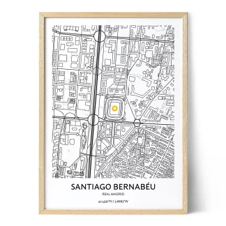 Mapa del Estadio Santiago Bernabéu de Real Madrid