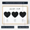 Narodziny Wnuczat Potrojna Mapa Gwiazd — personalizowana mapa gwiazd