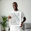Personalizowana Mapa Szkoły lub Uczelni — personalizowany plakat artystyczny
