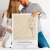 Dessin au trait de mariage 2