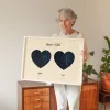 Doppelsternkarte für Grosseltern — personalisierter Kunstdruck - Schweiz