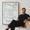 Olympique Lyon – Groupama Stadium Map — personalized art print