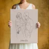 Plakat Line Art na Rocznicę 2