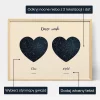 Podwojna Mapa Gwiazd Dla Dziadkow — personalizowany plakat artystyczny