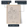 Familienlinienkunst — personalisierter Kunstdruck - Schweiz