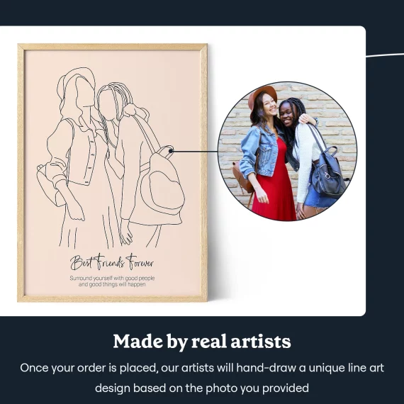 Friends Line Art - Positive Prints