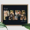 Papa Letter Photo Collage — personalised photo wall art print