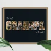 Fotocollage med farfars brev — personlig fotoväggtavla