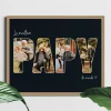 Collage Photo de Lettres pour Grand-père — affiche artistique personnalisée