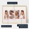 Baby Name Photo Collage — personalised photo wall art print