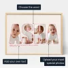 Baby Name Photo Collage — personalised photo wall art print