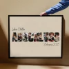 Fotocollage zum Abschlussjahr — personalisierter Foto-Wandkunst-Druck - Schweiz
