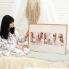 Fotocollage mit Babynamen — personalisierter Foto-Wandkunst-Druck - Schweiz