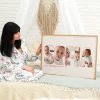 Foto Collage con Nome del Bimbo — regalo personalizzato per neonato e famiglia