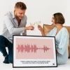 Our Love Song Soundwave Art — gepersonaliseerde geluidsgolf print