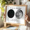 Moon and the Stars — personalised moon phase print