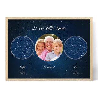 Poster Su Tela Personalizzato 'I Nipoti Rendono La Vita Più Grandiosa' – Regalo Per Nonni, Festa Del Papà, Natale (Cuore-2)
