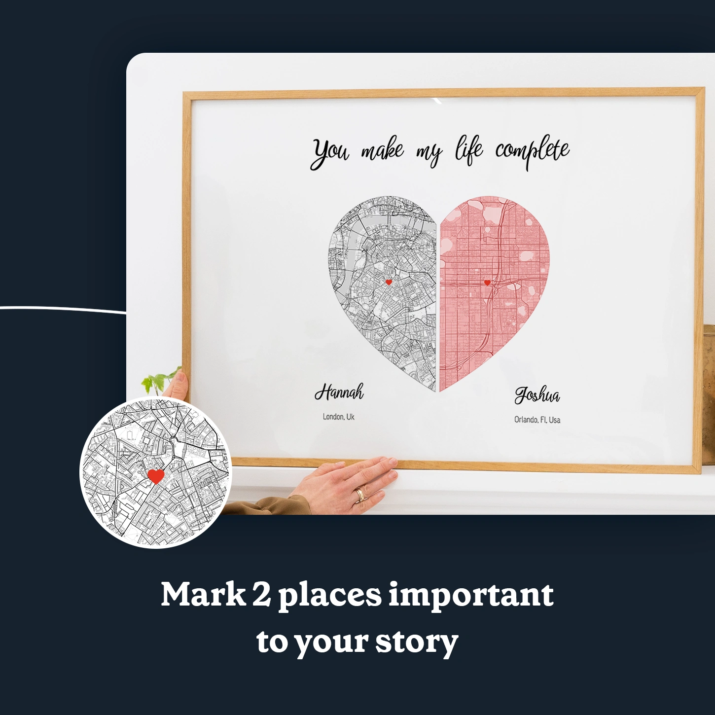 Love Actually Map Love Map - Personalized Gift - Positive Prints