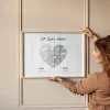 Mapa de mamá e hijo — regalo personalizado para ella