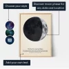 Waxing Crescent Moon Art — personalised moon phase print