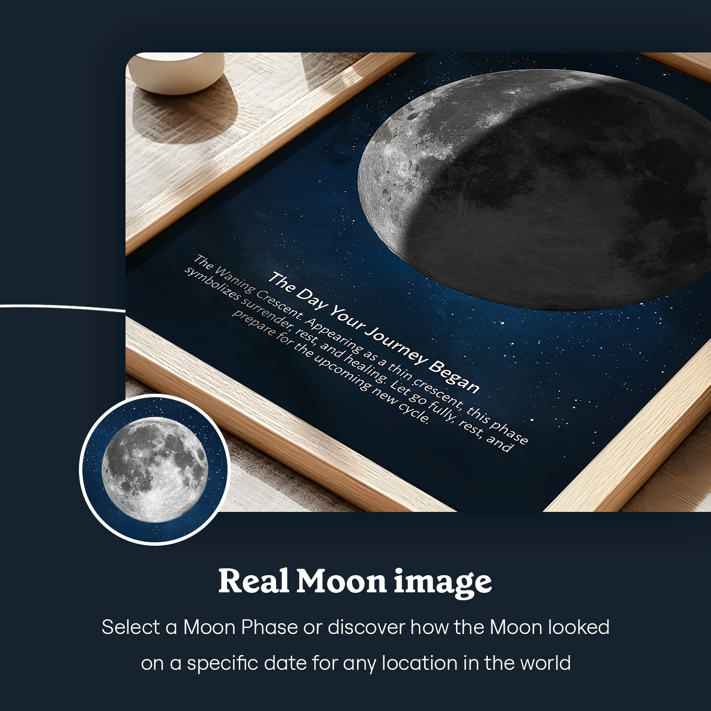 Waning Crescent Moon Art - Positive Prints