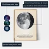 Affiche Personnalisee Lune Gibbeuse Decroissante — affiche personnalisée de la phase de lune