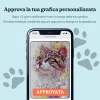 Ritratto personalizzato astratto del gatto