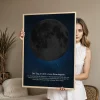Neumondkunst — personalisiertes Mondphasen-Poster - Schweiz