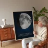 Waxing Gibbous Moon Art — personalised moon phase print