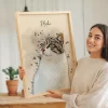 Retrato personalizado de gato — regalo personalizado para él