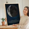 Affiche personnalisée Lune décroissante — affiche personnalisée de la phase de lune