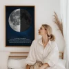 Affiche personnalisée dernier quartier de Lune — cadeau personnalisé pour lui